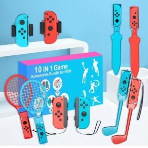 2023 Jeu De Sport De L'interrupteur Accessoires Bundle Pack Pour Nintendo & Commutateur Oled Commutateur Avec Des Raquettes De Tennis, Clubs De Golf, Chambara Épées, Football - Neuf