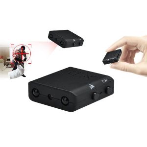 Mini cam&eacute;ra HD avec vision nocturne, d&eacute;tection de mouvement, vid&eacute;o 1080p, surveillance &agrave; distance, compatible carte TF - Neuf