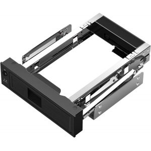 Support Mobile de 5,25 Pouces Trayless pour Disque Dur 3,5"", Support de Fond de Panier Interne SATA HDD, s'adapte &agrave; CD / DVD-ROM d'ordinateur de Bureau Front Bay - Neuf