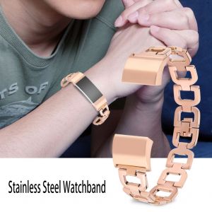 Bracelet De Montre Decoratif En Acier Inoxydable (Or Rose) - Neuf