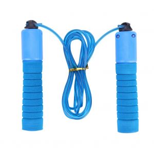 Corde A Sauter Durable Avec Poignee Et Compteur Pour Enfants, Exercice De Fitness, Bleu - Neuf