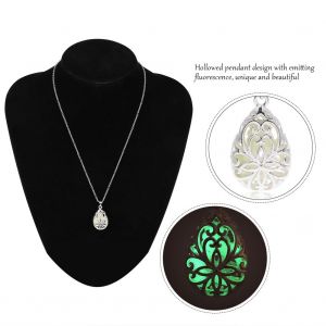 Collier En Alliage Tendance Pour Femme Avec Pendentif Creux Fluorescent - Neuf