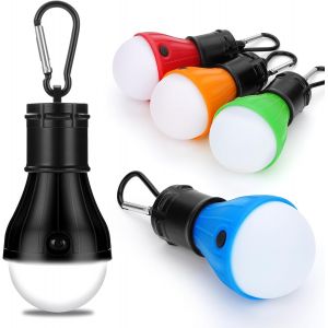 ERYI-5 Pièces Lampe De Camping Led À Piles 3 Mode De Lampe Étanche Nuit D'Urgence Lampes De Poche Portable Pour Tente Camping Randonnée Pêche Activités De Alpinisme (5 Pcs) - Neuf
