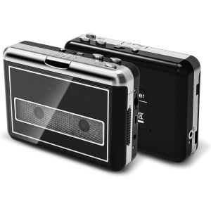 Loc-Lecteur De Cassettes Portable,Convertit Les Cassettes En Mp3,Compatible Avec Ordinateur/Portable,Retour Automatique ¿ Enregistrement Numérique De Musique Sur Cassette - Neuf
