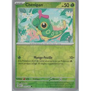 Carte Pok&eacute;mon - Chenipan - 010/165 - Reverse - Ev3,5 151 Mew - Neuf