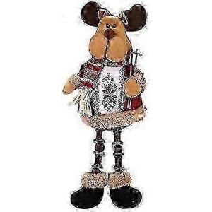 No&euml;l Assis Poup&eacute;e Figurine D&eacute;corations de No&euml;l Ornements de Bonhomme de neige, Santa Claus Reindeer-Sitter, Chemin&eacute;e de Table &agrave; la Fen&ecirc;tre Ext&eacute;rieure, Cour de 12,5 j - Neuf