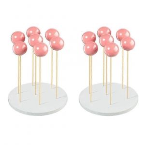 Cake Stand - 7 Trous Sucette Support Présentoir Rond Bonbons Ou Ventouse Pour Mariage,Partie D'anniversaire - Neuf