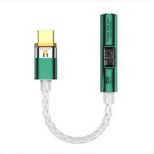 Adaptateur audio USB-C vers jack 3,5 mm BA23 avec DAC int&eacute;gr&eacute; Vert - Neuf