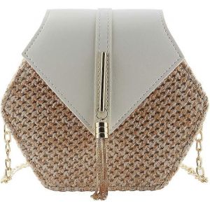 Sac à bandoulière pour femmes Sac à bandoulière en paille d'été mignon - Neuf