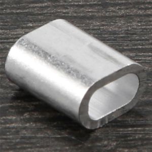 2.5mm C&acirc;ble M&eacute;tallique Trou Unique Manchons En Aluminium Clip C&acirc;ble Sertissage 100pcs - Neuf