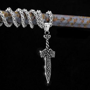Scandinave 316l Viking En Acier Inoxydable Viking &Eacute;p&eacute;e Rune Pendentif Hommes S Street Rock Bijoux Accessoires Hommes S Bff Cadeaux - Neuf