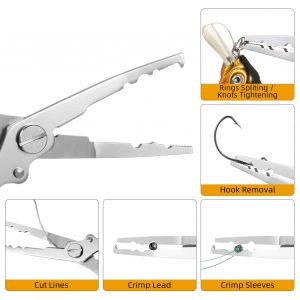 Taruor Pinces De PêChe Ciseaux Pince De PêChe En Aluminium Eau SaléE Mulyitool Crochet Dissolvant Ligne De PêChe Coupe Acier Inoxydable - Neuf