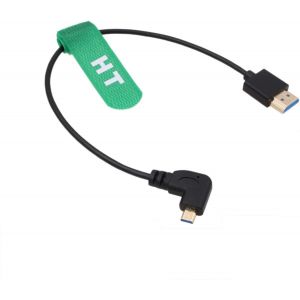 KALANKA-Micro HDMI 4K 120Hz 8K Ultra HD Cable pour Sony A6500 A7III Canon EOS M R5 R7 GH4 X-T4 Z50 Camera ATOMOS Ninja V Portkeys Monitor Type A D HDMI 2.1 Left Angle 30cm - Neuf