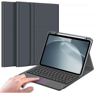 Clavier Pour Ipad Air 11 Pouces M3/M2 (2025/2024), Ipad Air 5/4 10.9 Pouces (2022/2020), [Pavé Tactile] Clavier Bluetooth Sans Fil, Housse Multipositions Ranger Le Stylet, Gris - Neuf