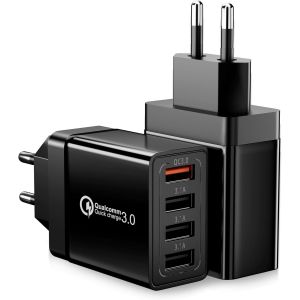 2 Pièces Chargeur Rapide, 33w Chargeur Secteur Mural 4-Ports Usb Chargeur Mural Adaptateur Universel Prise Usb Multiple Pour Iphone 15 14 13 12 11 Pro X 8 7, Samsung S23 S22 S21 S20 Fe S10 A54 - Neuf