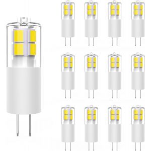 Ampoules Led G4 Blanc Froid 6000k 12v Ac/Dc Non Dimmable, 12pcs G4 Led Bi Pin Base - 3w G4 Led Remplacent L'ampoule Halogène 30w Pour L'éclairage Domestique Et Paysager - Neuf