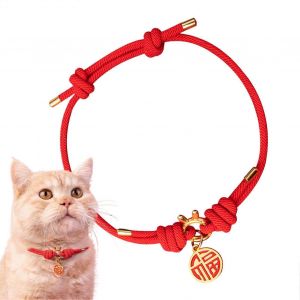 Collier Collier Pour Chat, Année Traditionnels Chat Collier Réglable En Longueur, Petites Et Moyennes Chien Chat Tailles - Neuf