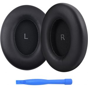 Remplacement Coussinets d'oreille pour Sennheiser Momentum 4 Wireless Over-Ear Casque Memory Foam et Protein PU Coussinet Casque-Coussinets de Rechange-Noir - Neuf
