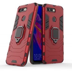 Kal-Coque Pour Honor View 20, Double Couche Renforcée Défense Antichoc Armure Housse Etui Avec 360 Rotation Bague Support Pour Huawei Honor View 20. Hb Red - Neuf