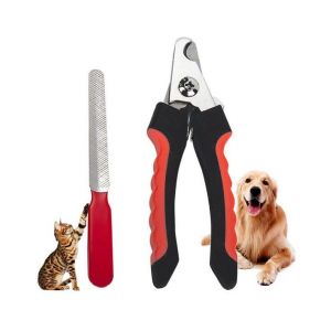 Coupe-Griffes Pour Animaux De Compagnie En Acier Inoxydable De Qualit&eacute; Sup&eacute;rieure Avec Protection De S&eacute;curit&eacute; - Id&eacute;al Pour Chiens, Chats Et Petits Animaux - Design Ergonomique Et Lime &Agrave; Ongles Incluse - Neuf