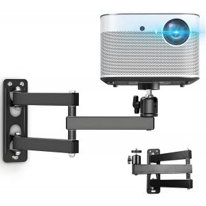 lbgwp60-Support Mural Pliable Pour Vidéoprojecteur, Support Mural Réglable À 360° À 3 Bras, Support Universel Pour Projecteur, Support De Projecteur Pour Bureau, Home Cinéma Et Salles De Conférence - Neuf