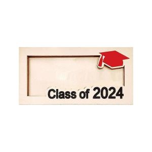 2024 Personnalis&eacute; Graduation Argent Cadeau Holder Rouge - Neuf