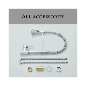 Mitigeur &Eacute;vier Pro Col de Cygne Ressort Douchette 2 Jets - Neuf