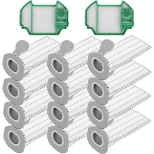 12 Sacs en Microfibre compatibles pour Kobold VK7S VK7 FP7S FP7-12 Sacs Aspirateur + 2 Filtres Moteur - Neuf