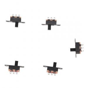 5 Pcs 50V 0.5A 3 broches 2 positions On/OFF 1P2T SPDT Interrupteur à glissière 3 broches - Neuf