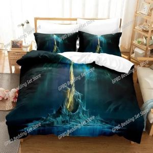 Parure De Lit Avec Housse De Couette Et Taie D'oreiller Motif Portail De Jeu Anime - Neuf