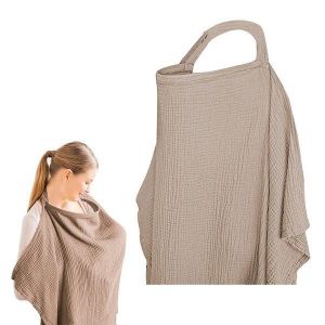 Couverture D'allaitement Ajustable, Tablier En Coton Respirant, 95 X 75 Cm, Multi-Usages Pour Les Soins De B&eacute;b&eacute; - Neuf