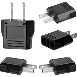 5pi&egrave;ces Adaptateur de Voyage,Adaptateur Prise USA,Adaptateur Prise France vers USA,Adaptateur USA,Adaptateur Prise Canada,Adaptateur Prise Universelle Americaine/Chine/Japon/Canada/Mexique - Neuf