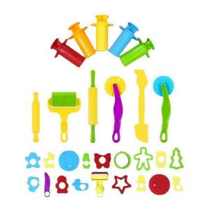 26 pi&egrave;ces jouer &agrave; la p&acirc;te Outils P&acirc;te &agrave; modeler Ensemble d'accessoires Divers moules en plastique Rouleaux Cutters &Eacute;ducation - Neuf