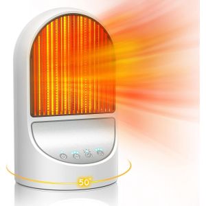 Chauffage d'appoint à économie d'énergie, Oscillation Chauffage Soufflant avec 3 modes Radiateur Electrique pour Salle de bain, Chambre, Salon - Neuf