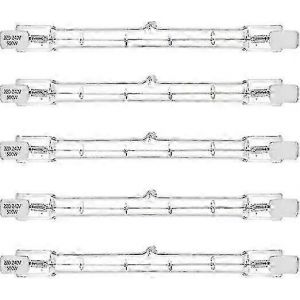 5pcs 500w R7s Projecteur Halog&egrave;ne Lin&eacute;aire J118 500w Ampoule De S&eacute;curit&eacute; &Agrave; Double Extr&eacute;mit&eacute; 118mm Longueur - Neuf