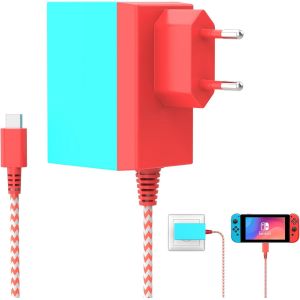 Switch Charger 15V 2.6A AC Adapter for Switch Lite/Switch OLED/Switch Dock/Switch Pro Controller,Supports TV Mode USB Type C Power Supply - Neuf