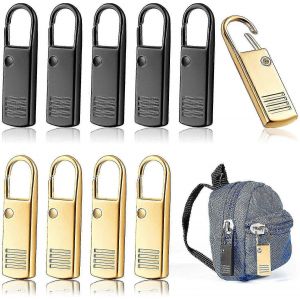 10 Languettes De Traction De Fermeture &Agrave; Glissi&egrave;re De Remplacement, T&ecirc;te De Traction De Fermeture &Agrave; Glissi&egrave;re En M&eacute;tal - Neuf