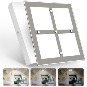 Subzonal-21,5cm X 21,5cm Plafonnier Led 12v 12w Campingcar Led Acrylique 1080lm Gradateur Int&eacute;gr&eacute;, Pour Caravane Motorhome Van Voiture Camion Yacht, Cri 90+(5000k) - Neuf