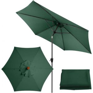 Toile De Rechange Universelle Pour Parasol De Jardin,Terrasse,Cour,Plage,Piscine,Table De Marché (3 M/6 Baleines,Vert) - Neuf