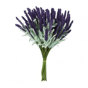 Hjlian Bouquet De Fleurs Artificielles De Lavande Floquee, Bouquet De Fleurs Pour Mariage, Maison, Bricolage, Jardin, Decoration De Mariage - Neuf