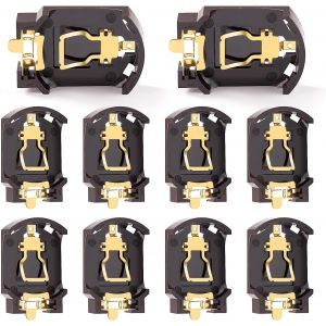 10 Pièces SMD CR2032 Support de Pile Bouton,Supports de Piles Bouton Horizontal,Adaptateurs de Piles Bouton 3V,pour SMT SMD Piles Bouton CR2025 CR2016 - Neuf