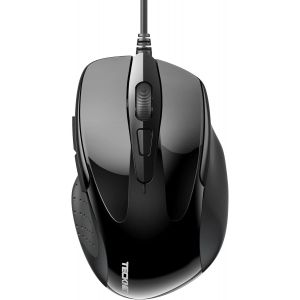 DDA-Mouse Pro S2 Souris Filaire Optique Haute Précision 6 Boutons 6400 DPI 4 DPI Réglable Souris Ergonomique pour Windows 11/10/8.1/8/Vista/XP/Mac Ordinateur Portable/Bureau Câble 1.5M-Noir - Neuf