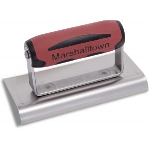 LETNERNY-Truelle De Bordure Avec Extrémités Courbes, R 13Mm, L 16Mm Avec Manche Durasoft En Acier Inoxydable, Dimensions De La Truelle 152X76 Mm - Neuf