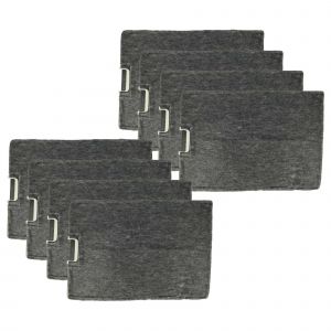 vhbw 8x Filtres &agrave; charbon actif compatible avec Miele DA 2002U, DA 199, DA 199-2, DA 196-2, DA 1992, DA 200-2 U hotte aspirante - 30 x 21,5 x 3 cm - Neuf