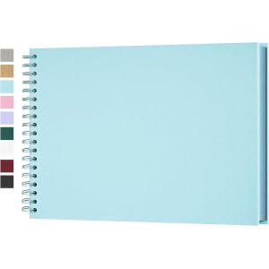 Album Photo Scrapbooking DIY 28x20,5 cm Papier Kraft Rigide avec 20 Feuilles,Livre de Souvenirs Photographiques pour Familles et Mariages,Bleu clair - Neuf
