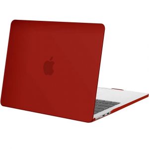 Coque pour MacBook Air 13 Pouces 2025 2024 2022 M4 M3 M2, Protection Antichoc Antid&eacute;rapant Rigide Effet Mat - Rouge - E.F.Connection - Neuf