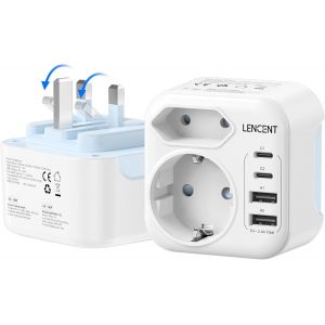 ERYI-Adaptateur Prise Anglaise Adaptateur Prise Irlande Avec Usb C, Prise Angleterre Londres Adaptateur De Voyage Chargeur Type G Pour Uk Dubai Royaumeuni Bretagne Écosse Malaisie Malte Maldives - Neuf