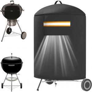 Ulteronixshop-Housse de protection robuste pour barbecue 420D - Ronde - Avec poign&eacute;e portable et ventilation - Compatible avec les barbecues &agrave; charbon Weber 56 cm - Neuf