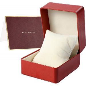Kal-Boîte À Montre, Boîte De Rangement Pour Montre En Pu Avec Oreiller, Boîte Cadeau Pour Montre Pour Homme, Femme, Boîte Cadeau Unisexe, Rangement De Bijoux De Bracelets (Rouge) - Neuf