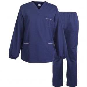 Tenue D'infirmiere, Uniforme D'infirmiere, Respirant, Dentiste, Medecin, Salon, Chemise, Pantalon, Ensemble De Vetements Pour Hommes, Manches Longues, Xxxl - Neuf